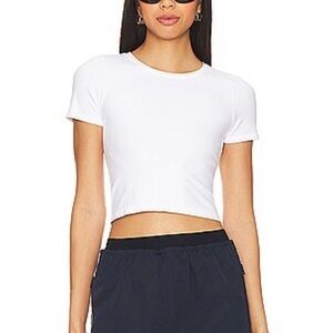 🆕Spiritual Gangster Rae Seamless cropped Tee XS. White. NWT